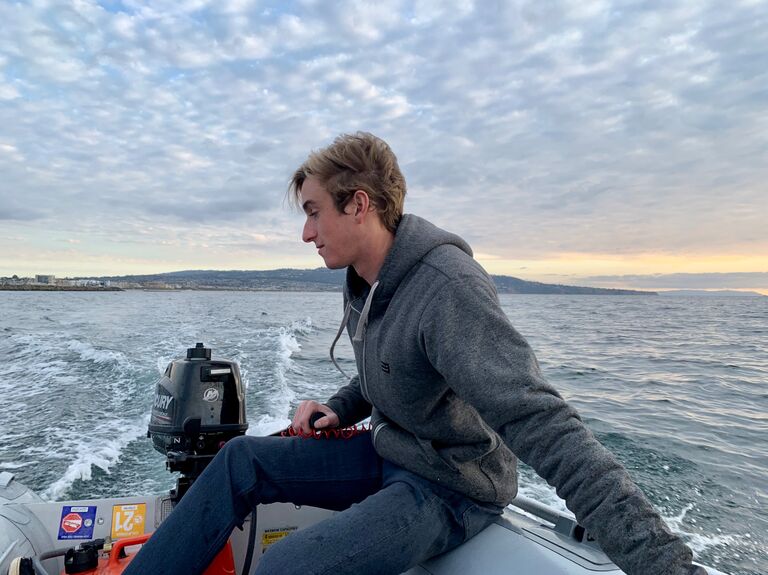 Josh asked Marissa out on their 1st date: a dinghy ride from the Redondo Beach harbor, which included the motor dying and Josh frantically trying to restart it to get Marissa back home in time for her 1st driving lesson