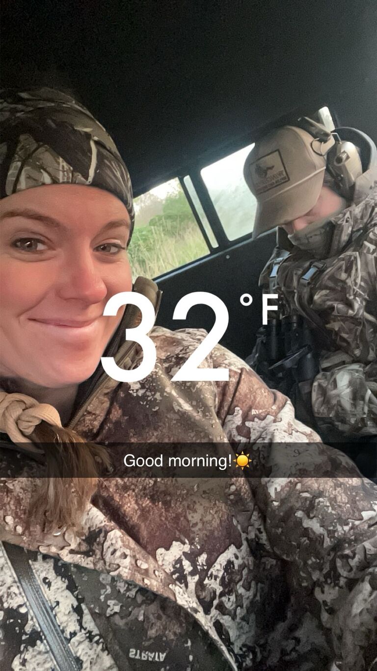 Jake and I go on our first deer hunt together... obviously Jake was excited! (We both got does later that morning!)
Little did I know he had already talked to Dad and had everything planned!