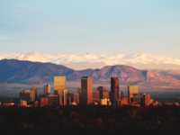 Denver skyline at sunset, Denver proposal ideas