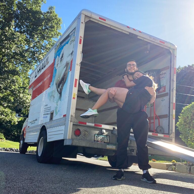 Moving day to our first apartment