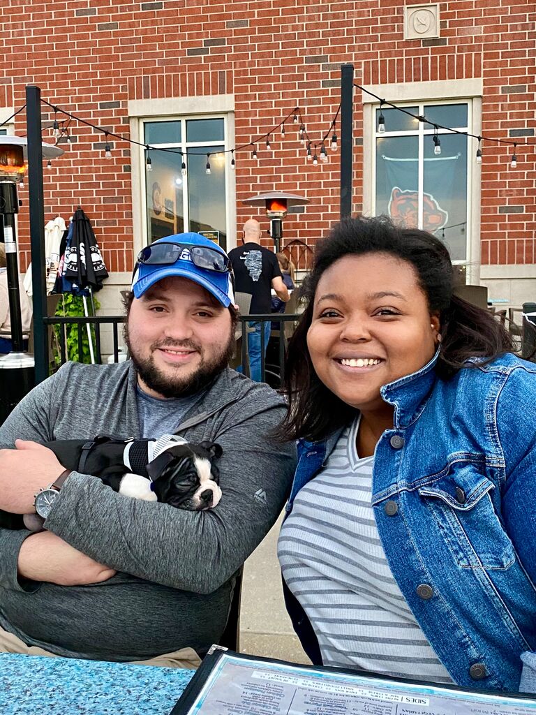 We adopted our first dog, Taz!