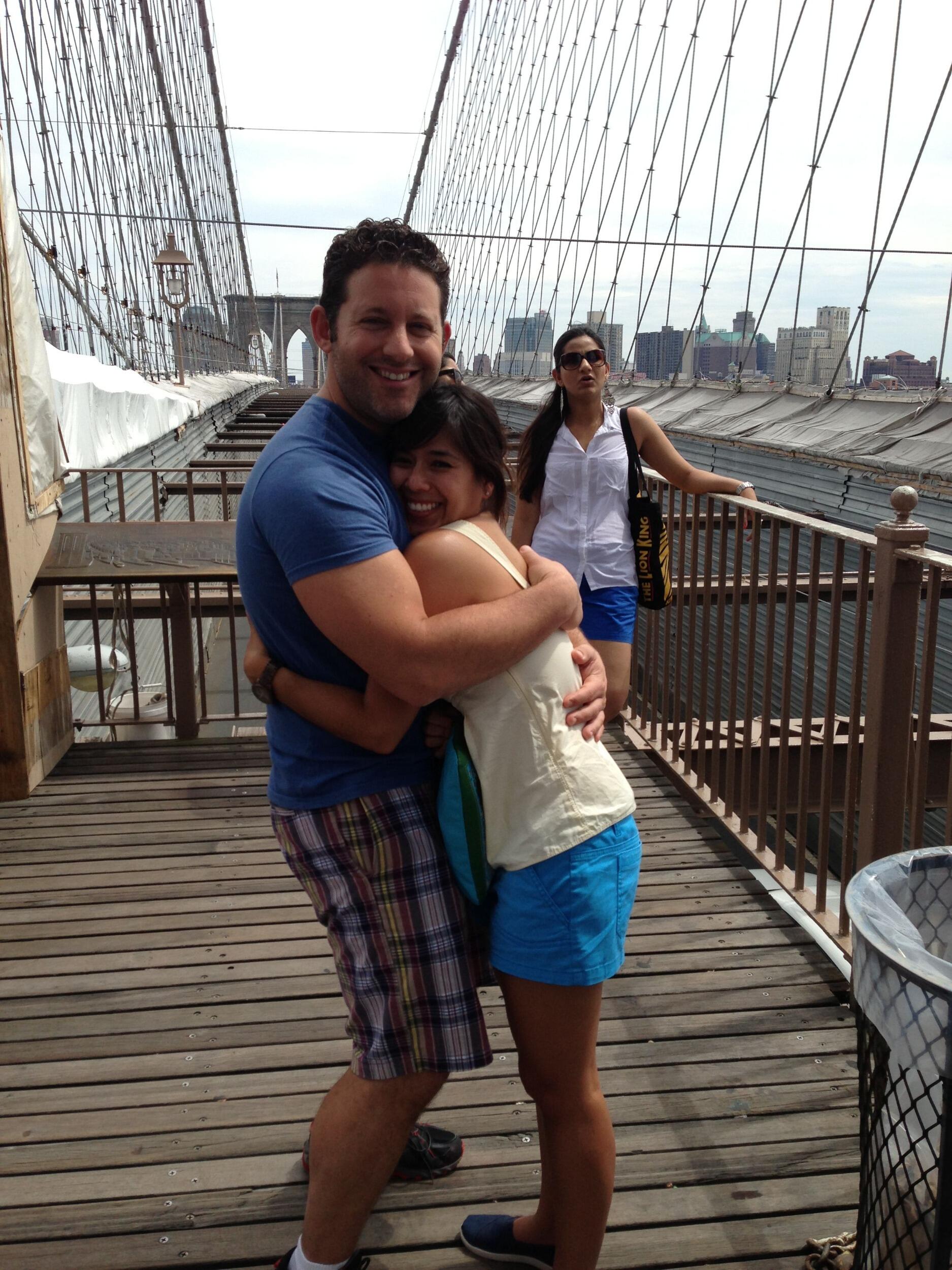 1st time walking part-way on the Brooklyn Bridge