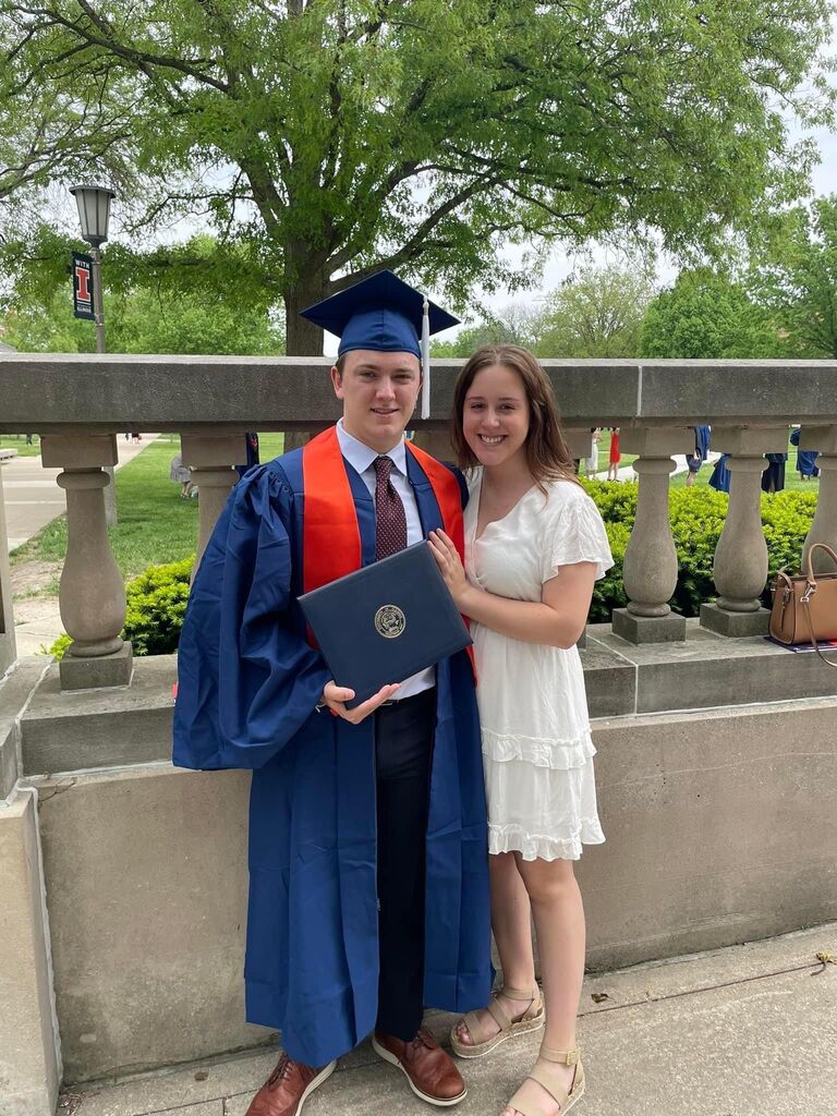 After celebrating our high school graduations together four years prior, we were lucky enough to celebrate our college graduations together as well. Ben graduated from UIUC  in May 2022.