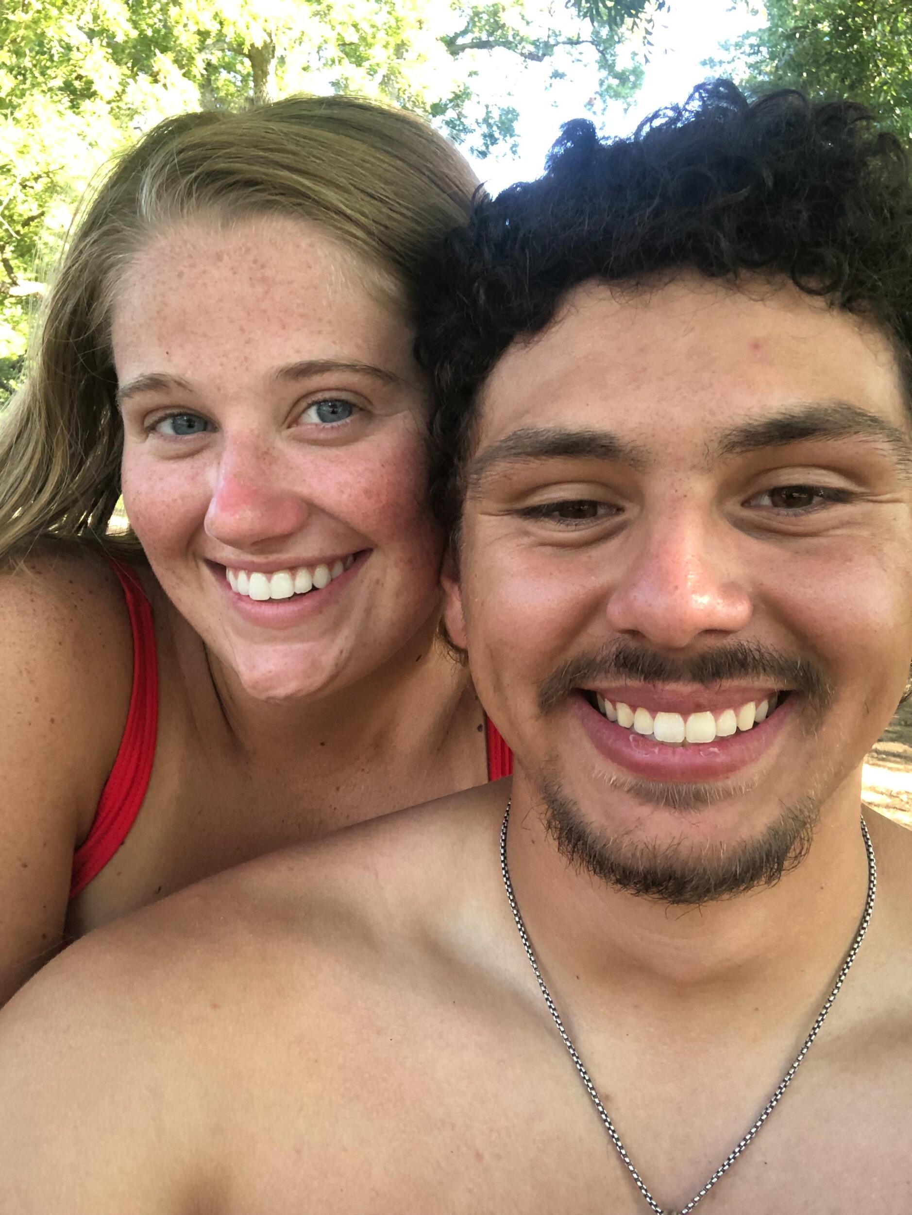 Celebrating being a couple at Barton Springs
