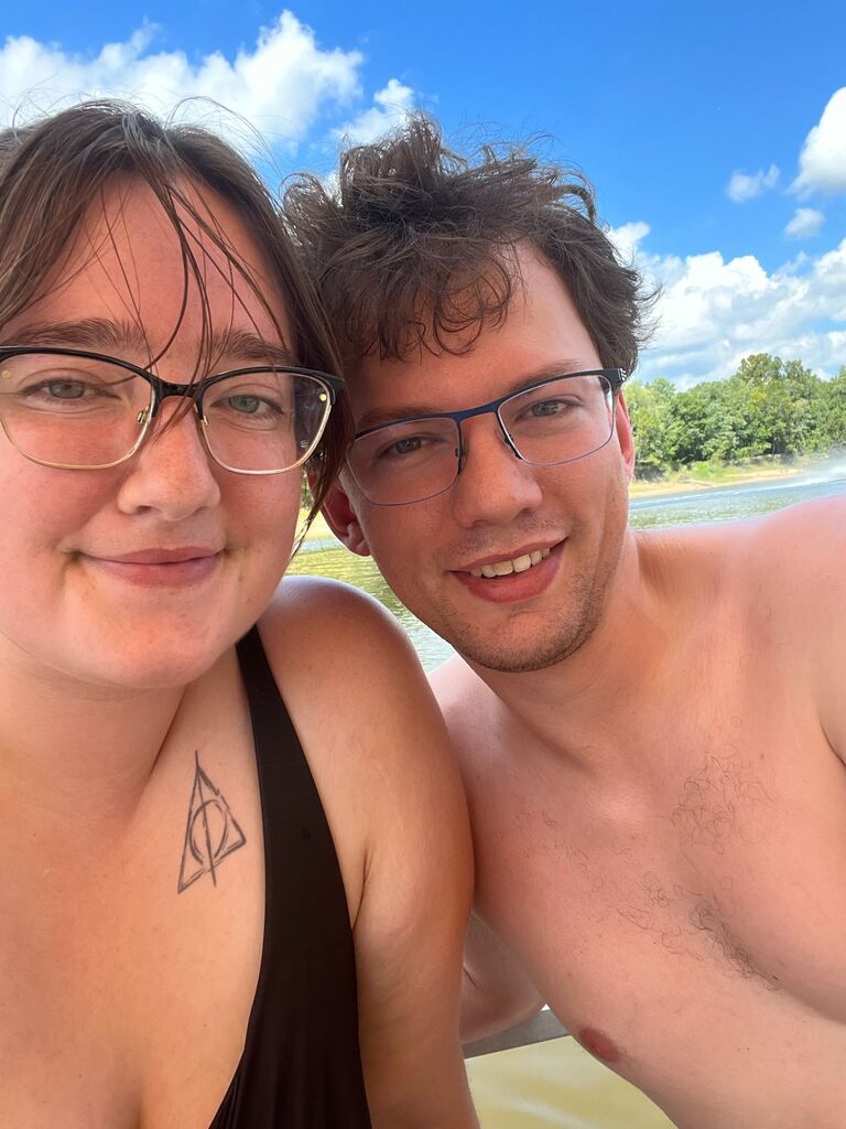First time meeting Celina's family in St. Louis! They took us out on the boat.  