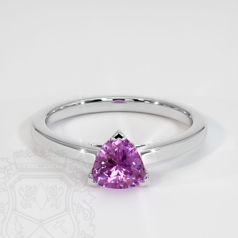 The Immaculate Heart Pink Sapphire Engagment Ring 4 / Natural Purple Sapphire (Requires Extended Handcrafted Time at 8 Weeks Due to Scarcity of Stone)
