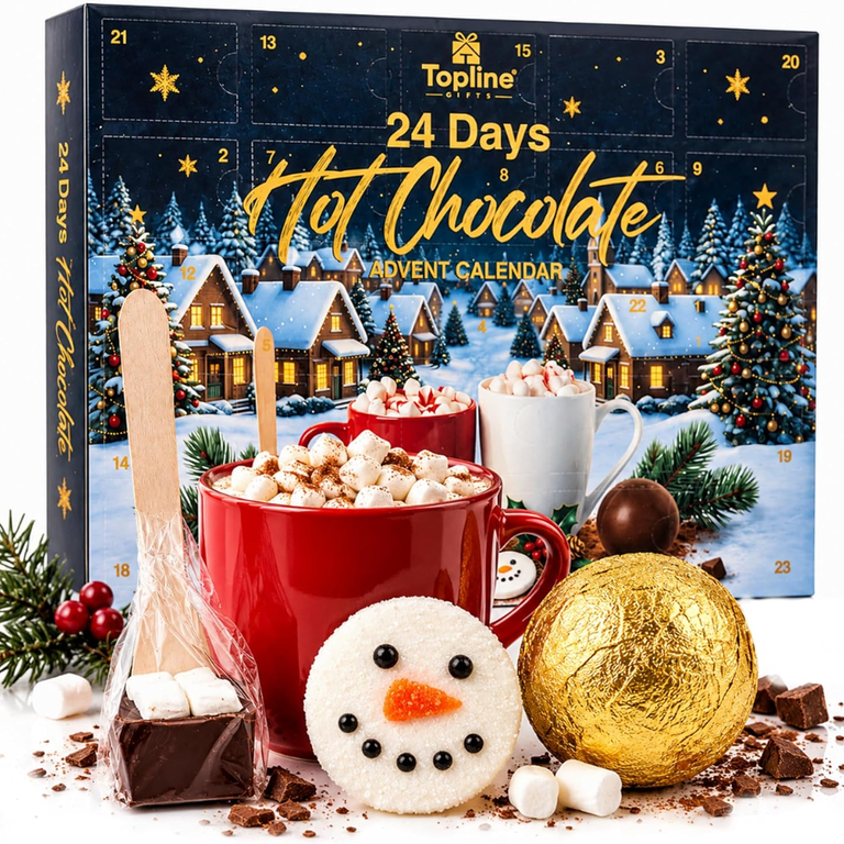 Hot chocolate and marshmallows advent calendar gift for girlfriend
