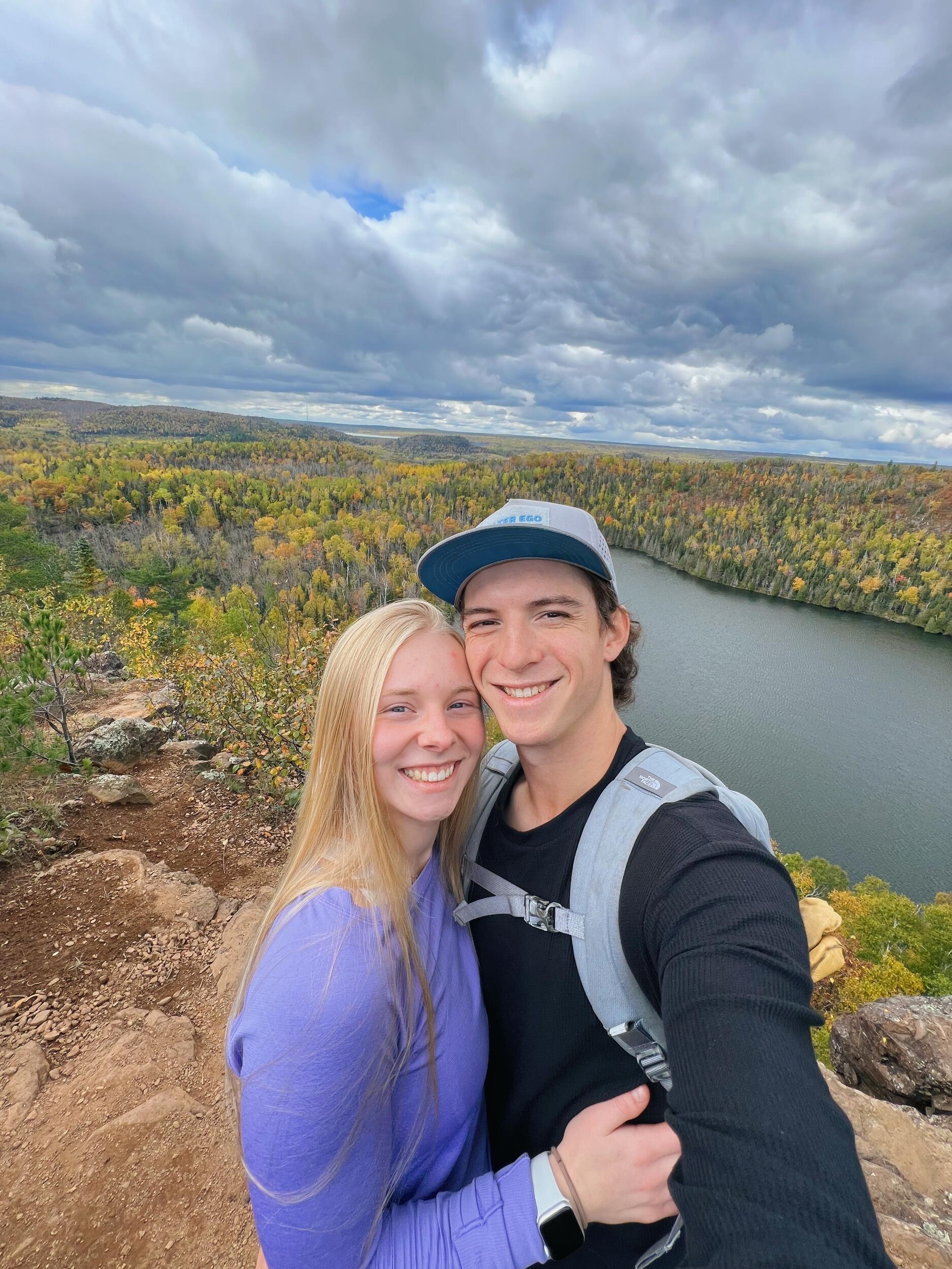 Hiking up at Tettegouche State Park