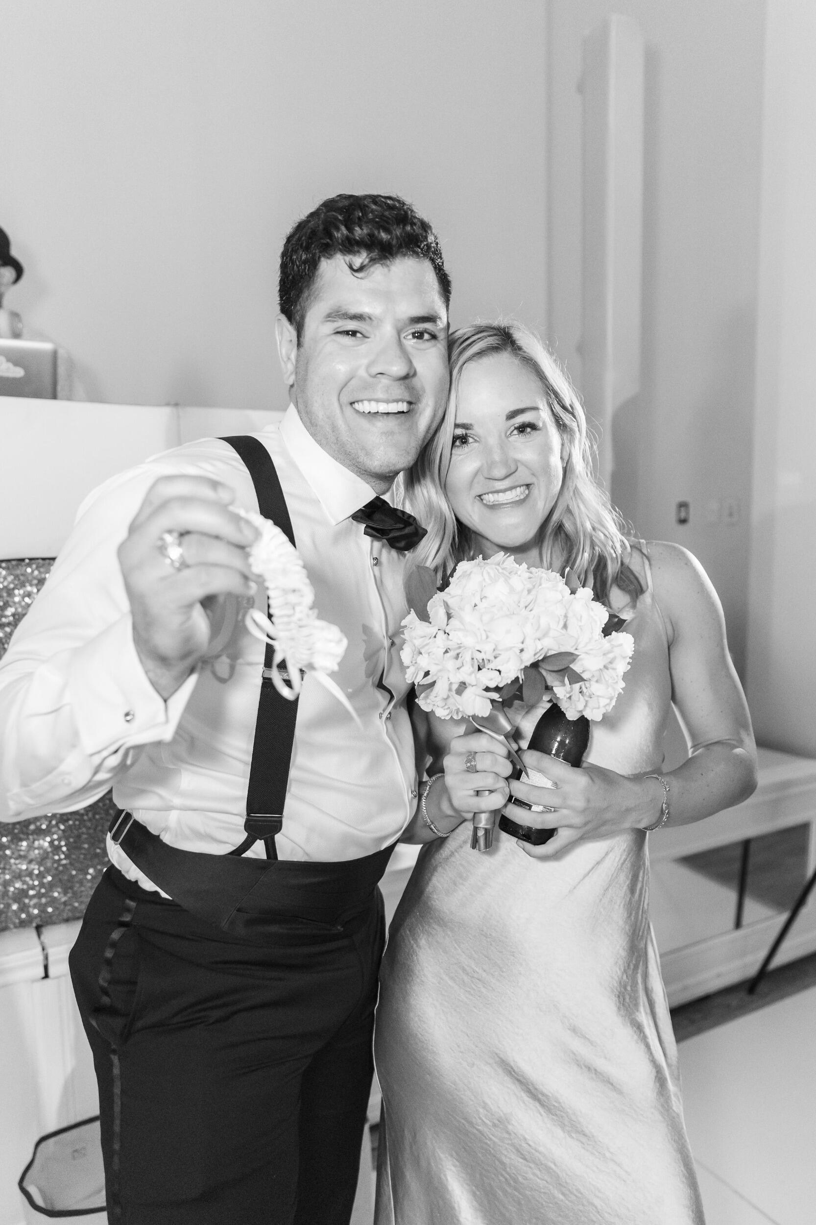 We become wedding guest pros. By the time of our wedding we will have attended almost 30 weddings together! Here is a highlight from Rylie and Nate's wedding where we both caught the respective bouquet/garter!