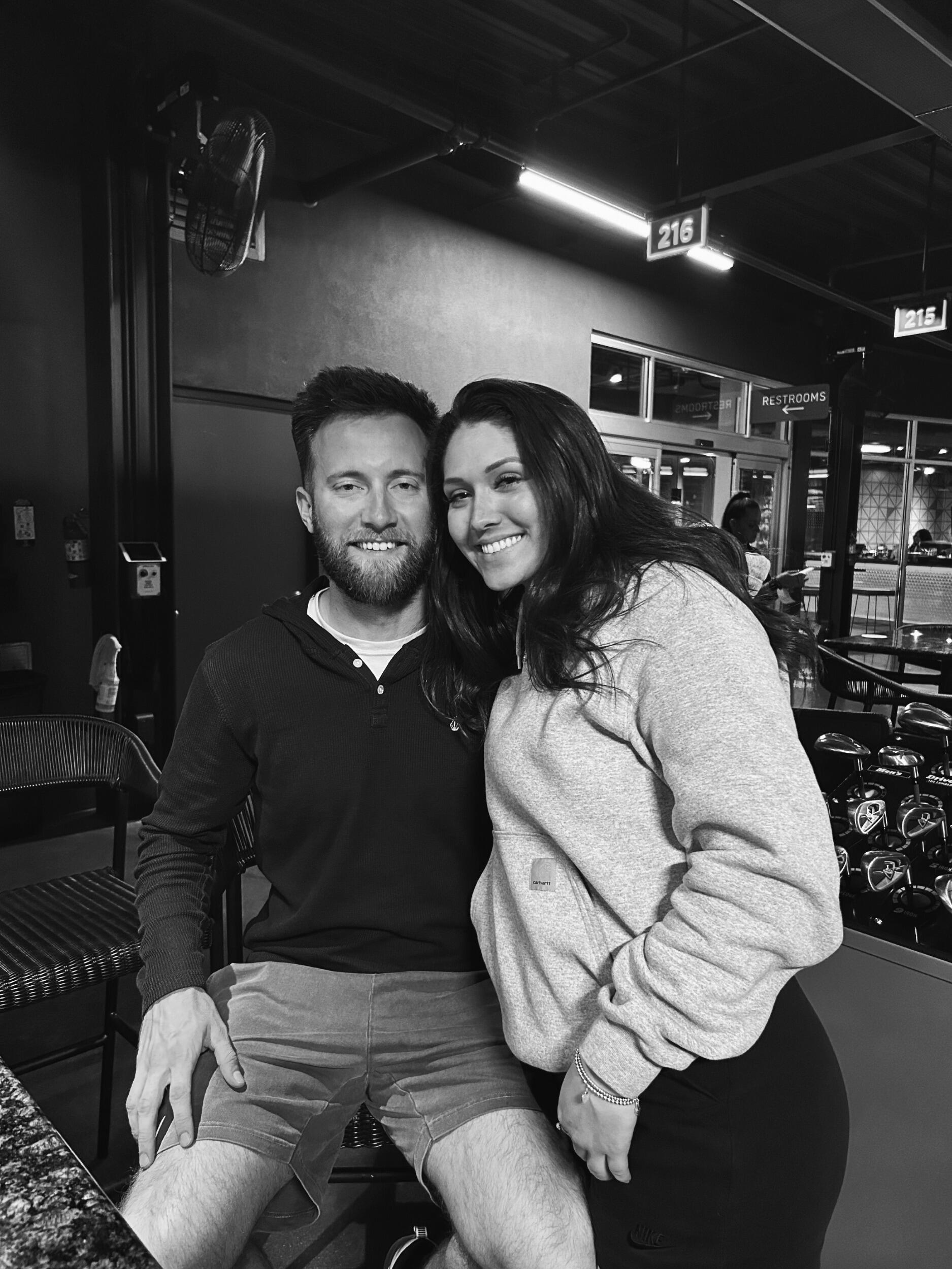 First Top Golf date in Louisville, KY where Hailea attended graduate school.