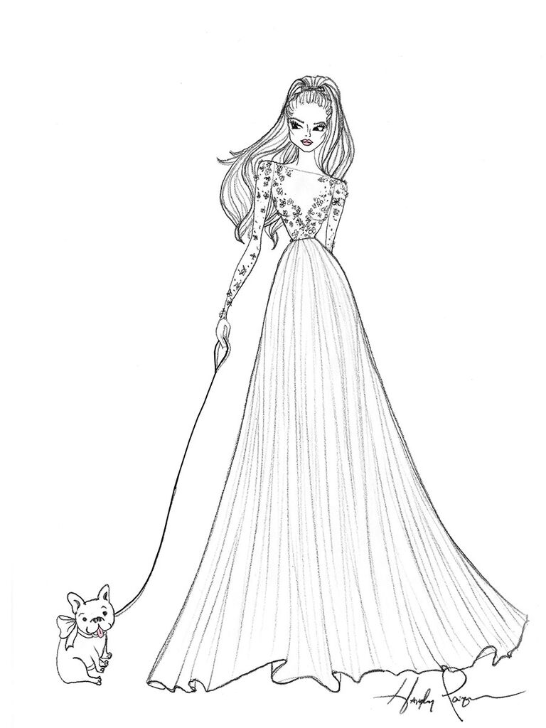 Exclusive Wedding Dress Sketches by Designers Hayley Paige ...