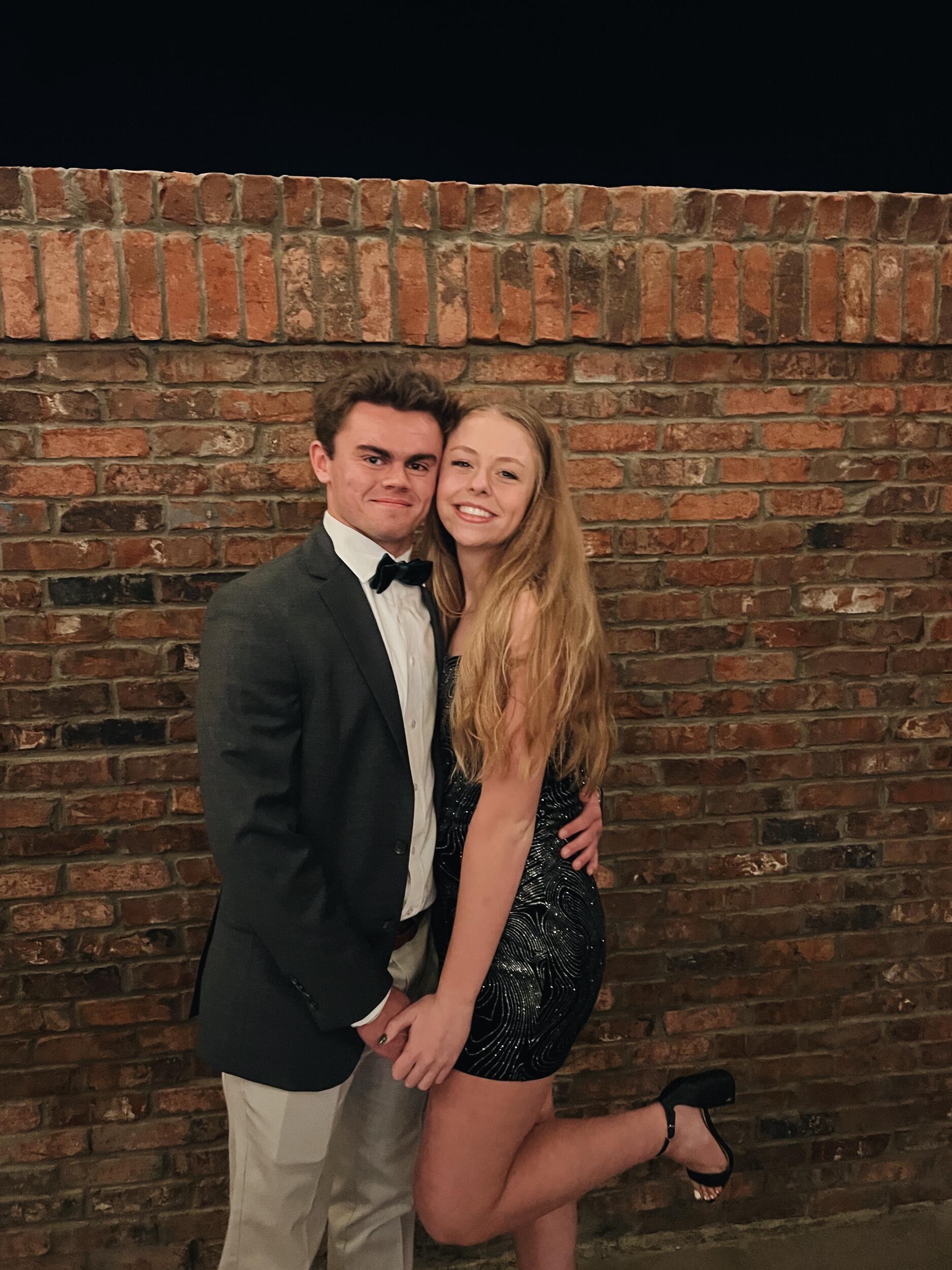 we started dating on November 6, 2021 - a date that has been so special to us for almost 4 years! our first date was a coffee date with a picnic in snowden grove after! this picture is of the winter formal a little over a month after we started dating!