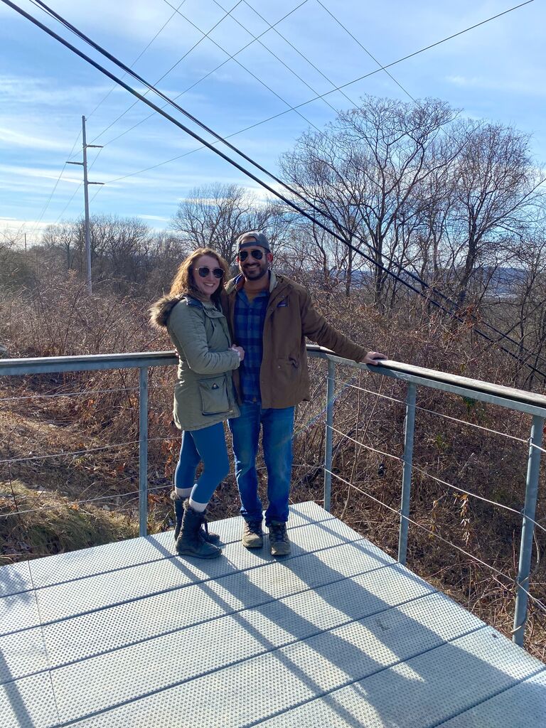 On one of our first dates we went hiking in the middle of the winter :)