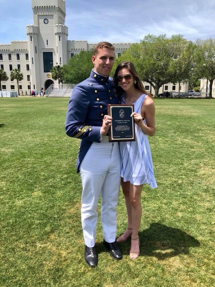Also during their college years, Cassidy made many trips to Charleston to visit Andrew. Go, bulldogs!