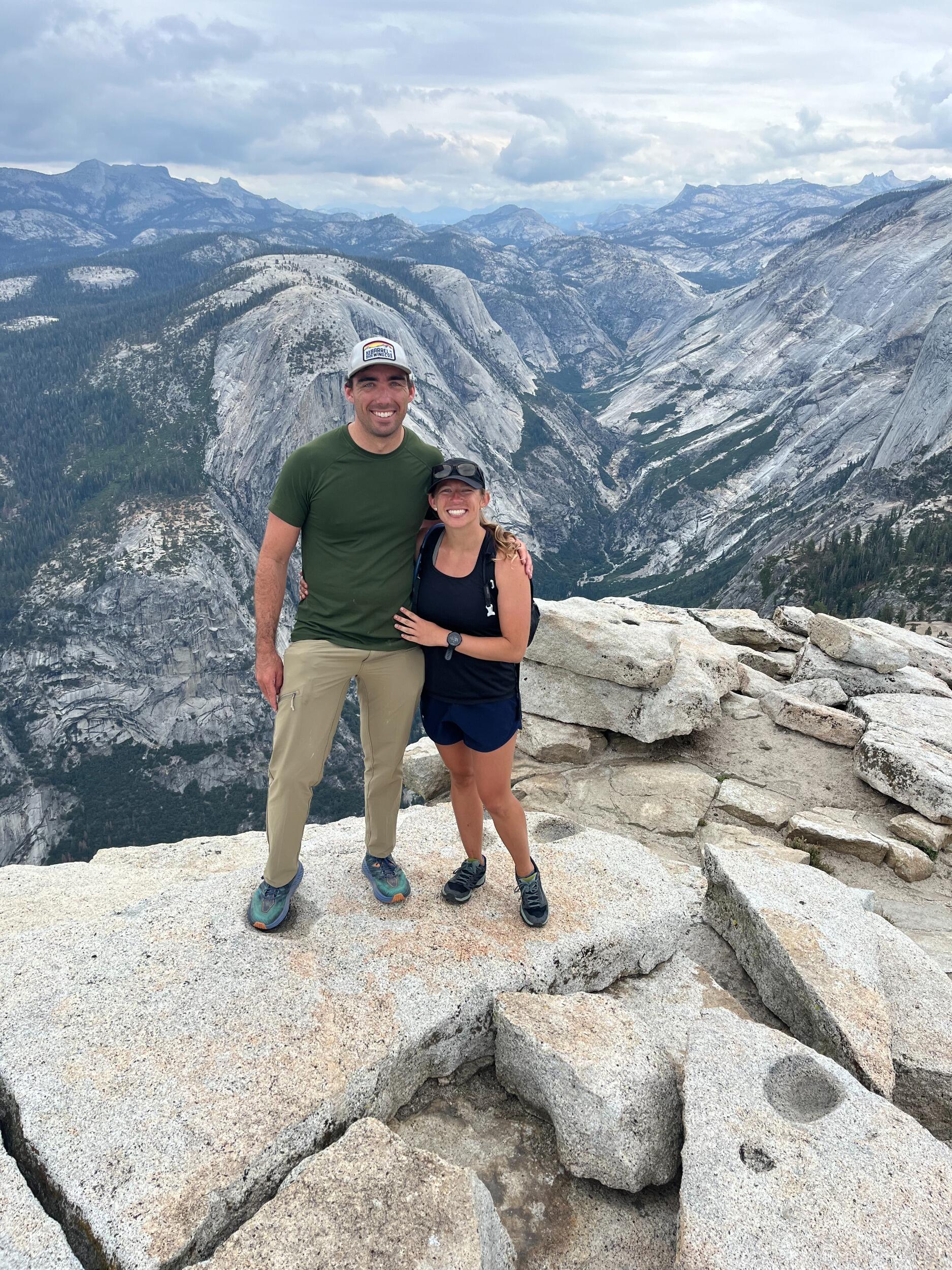 Hiking half dome in Yosemite