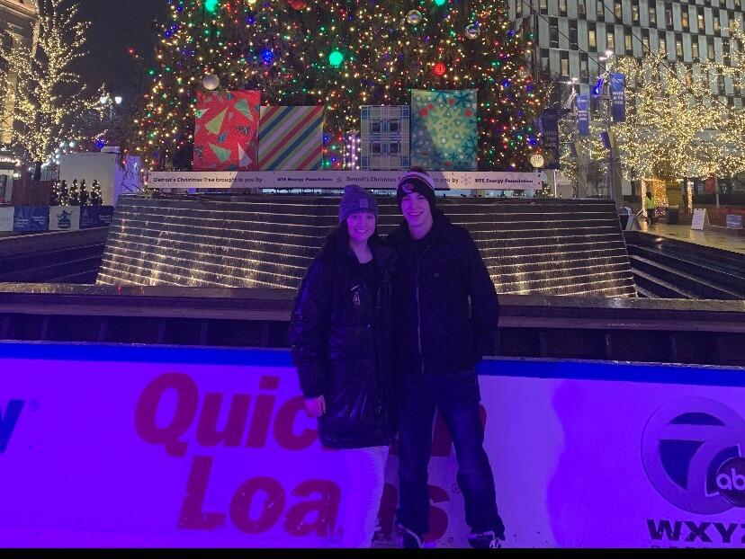 Michael and I at Campus Martius exactly 4 years before we got engaged