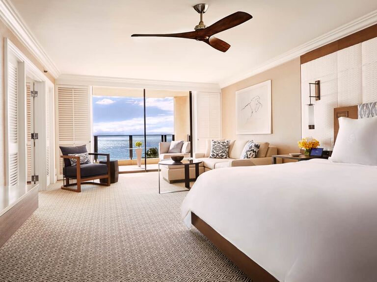 Four Seasons Maui club level suite honeymoon suite