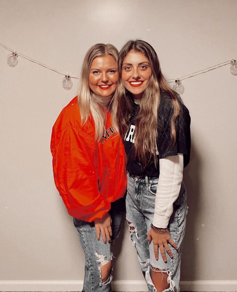 Allison had been deciding whether or not to transfer back to Nebraska after missing her family & the snowy weather… When covid hit, she decided to become a cornhusker! She lived with her co-maid-of-honor, Gracey and three other girls in Lincoln, Nebraska. 