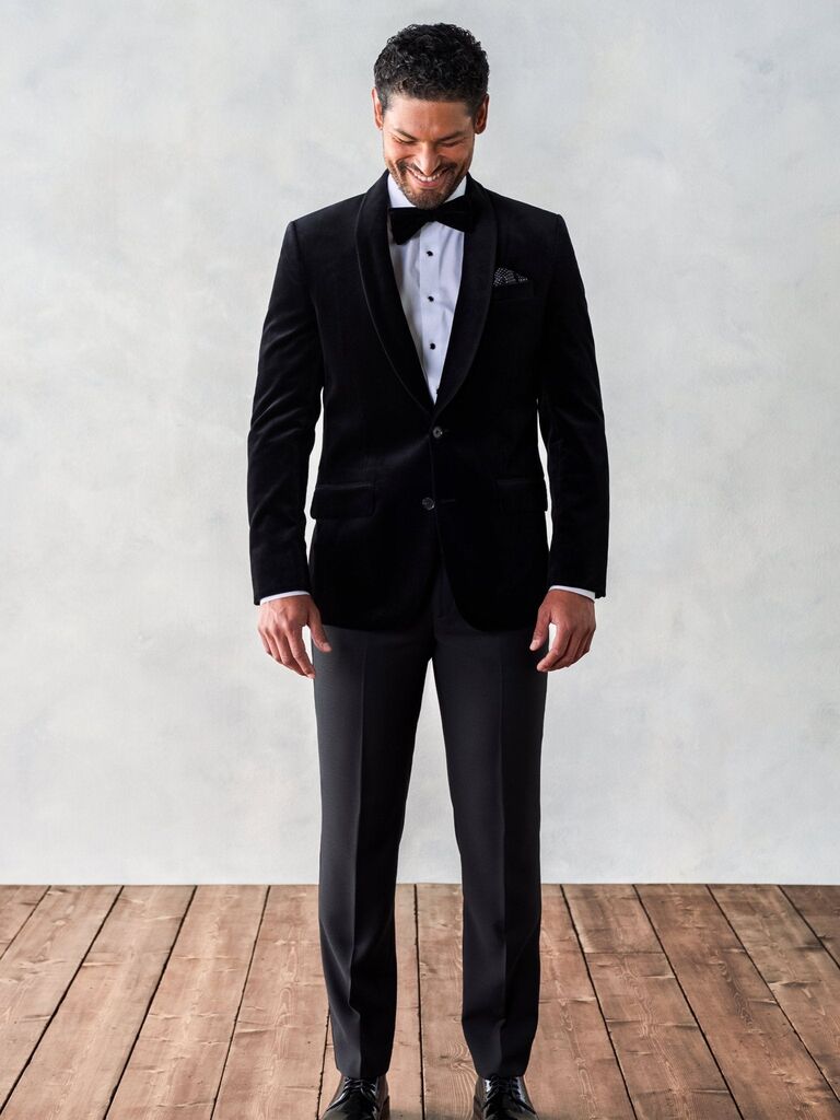 Black velvet tuxedo