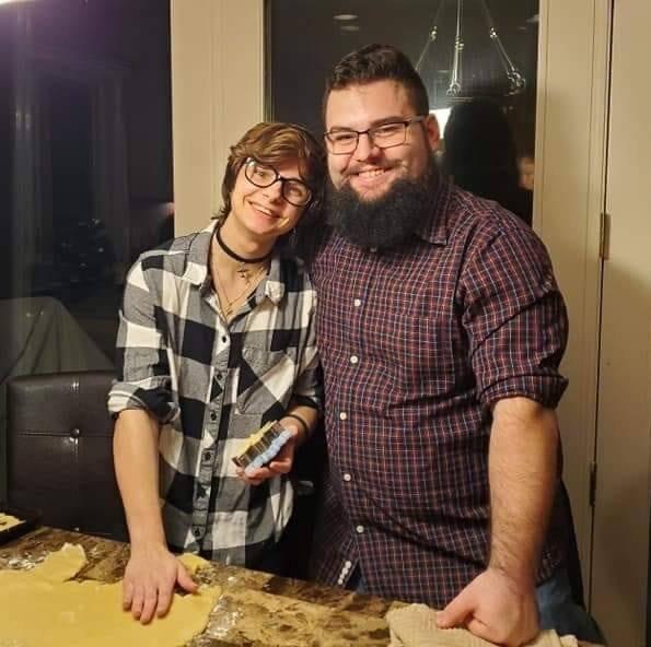 The first Christmas time together, and the couple had lots of fun making the Brooks family's hilarious Christmas cookies.