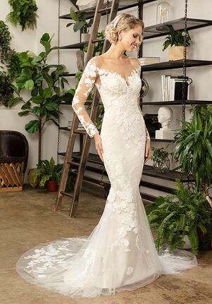 illusion wedding gown