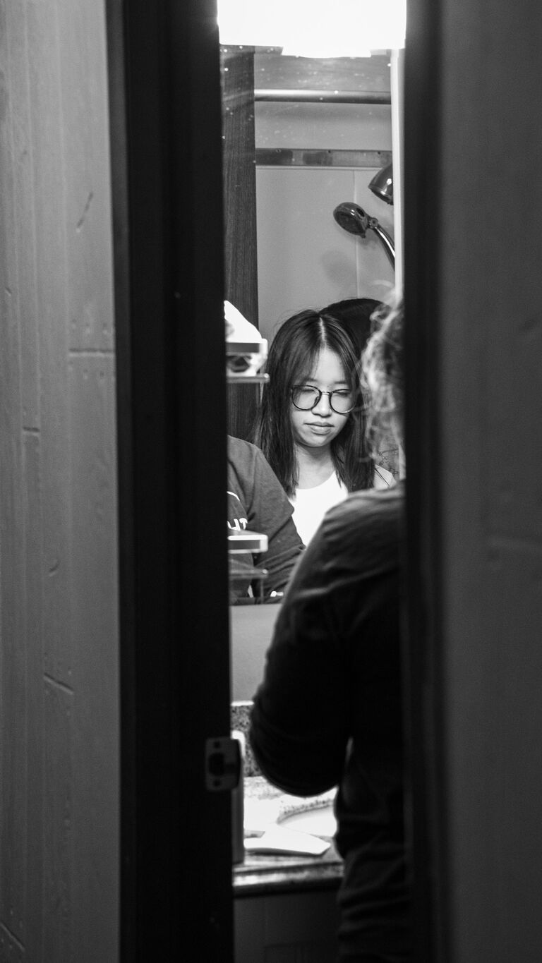 New Year's Eve! And yes, my first sneaky peak of her during our church retreat. Per my family suggestion, I wanted to see how we would interact within a large group, but we pretty much got no screen time 😐.
