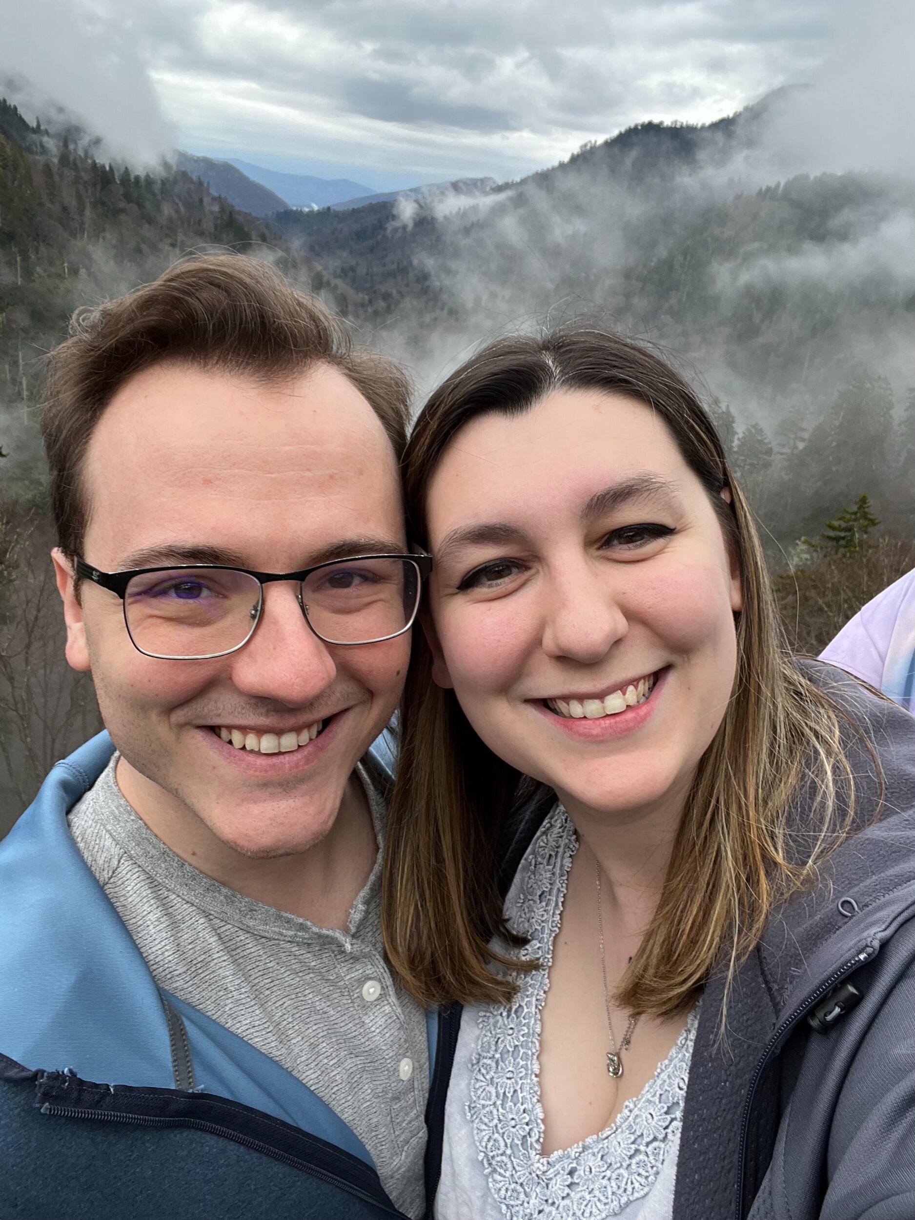 In the Smokey Mountains during our trip to Pigeon Forge!