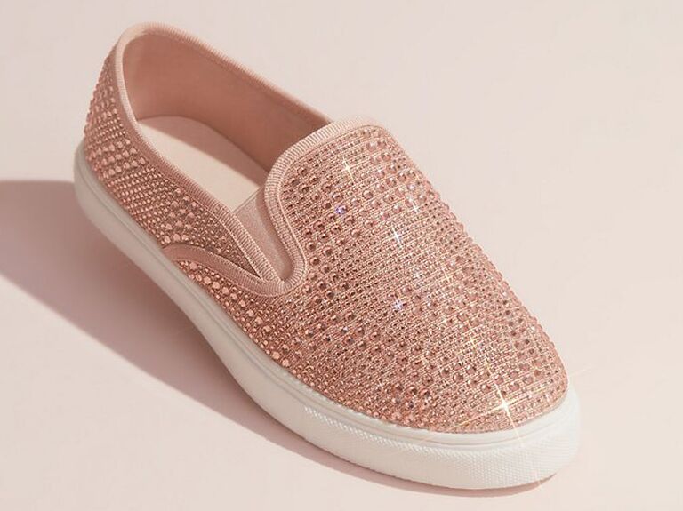 rose gold wedding sneakers