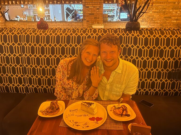We celebrated and went to dinner at our favorite restaurant on the resort