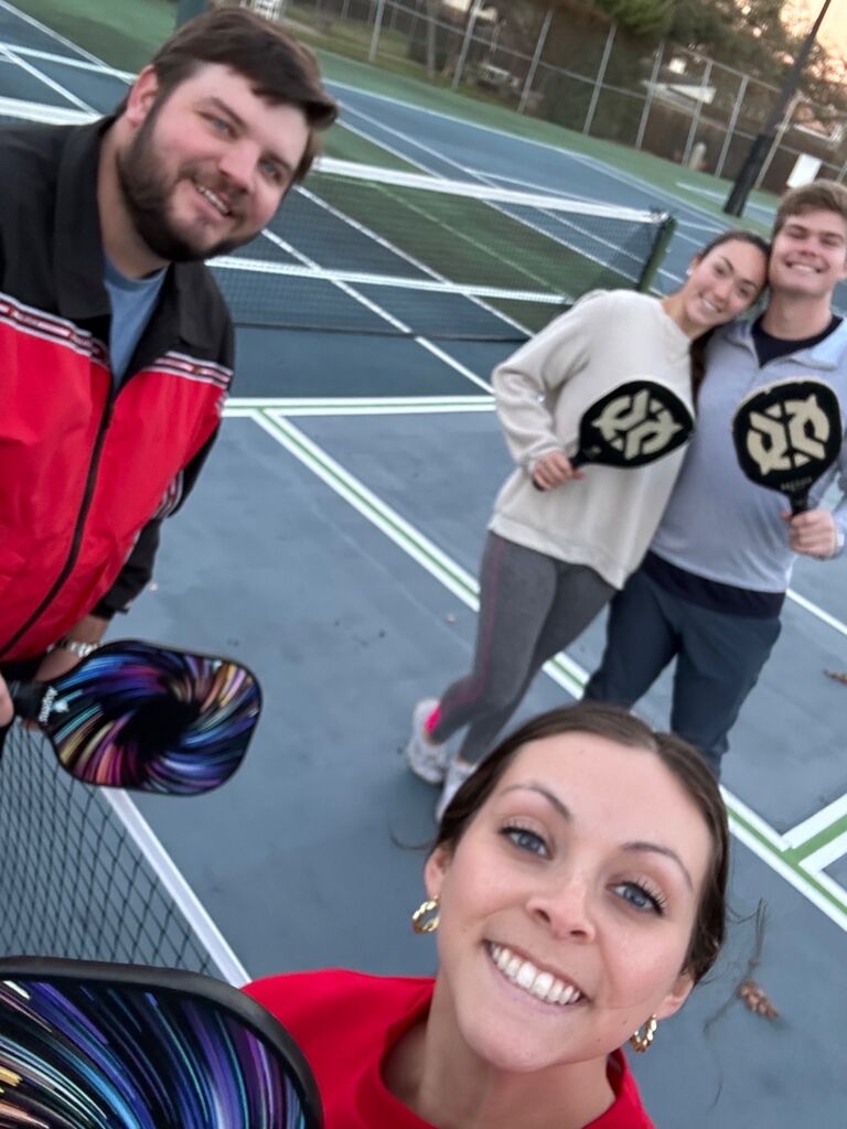We became pickleball stars! We are also formally known as “The Unit”.