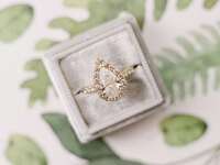 embellished pear-shaped engagement ring