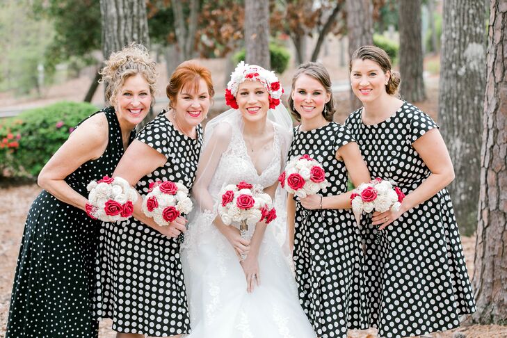 polka dot bridesmaid dresses
