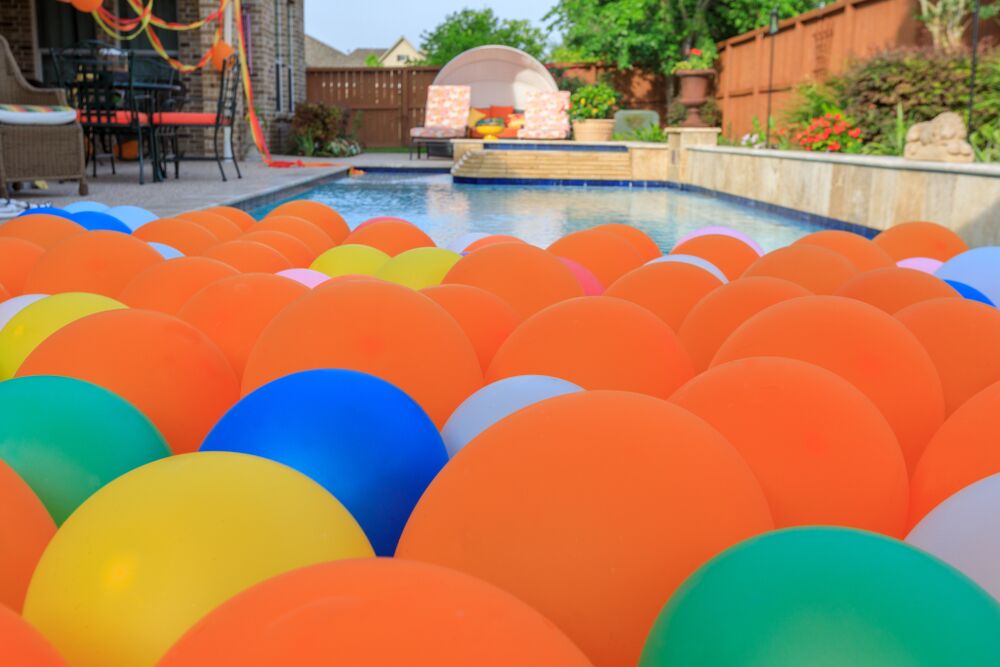 pool party balloons