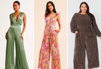 Three jumpsuits for wedding guests