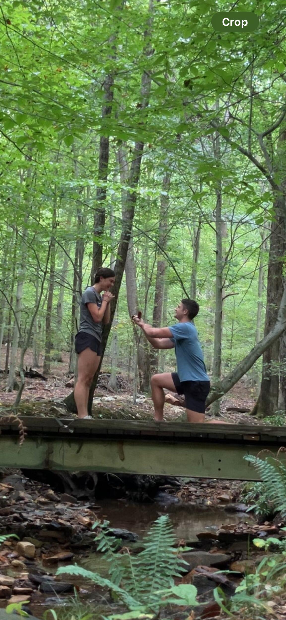 They got engaged!!! While doing their favorite thing together -- hiking! 