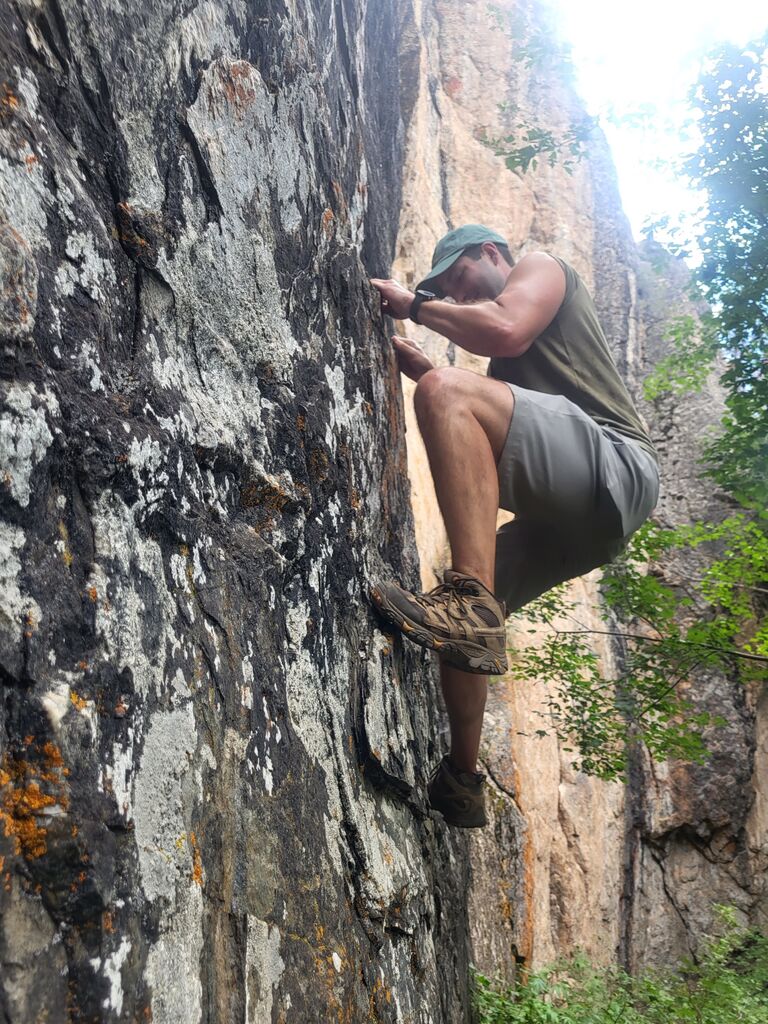 Climbing everything in sight
