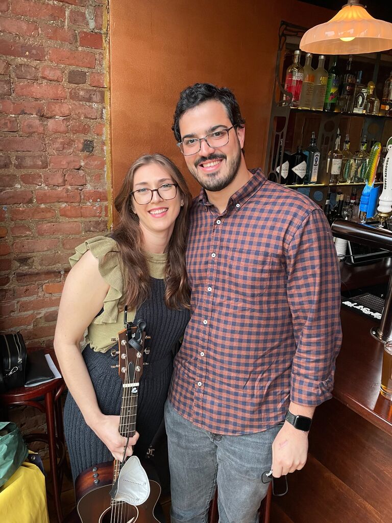 Tour 2022 - playing a show at Rockwood Music Hall, NYC