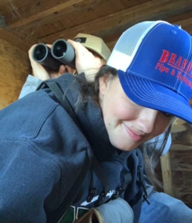 Kinley's first (and surprisingly not last) time in a deer blind! Best day of Nicholas's life.