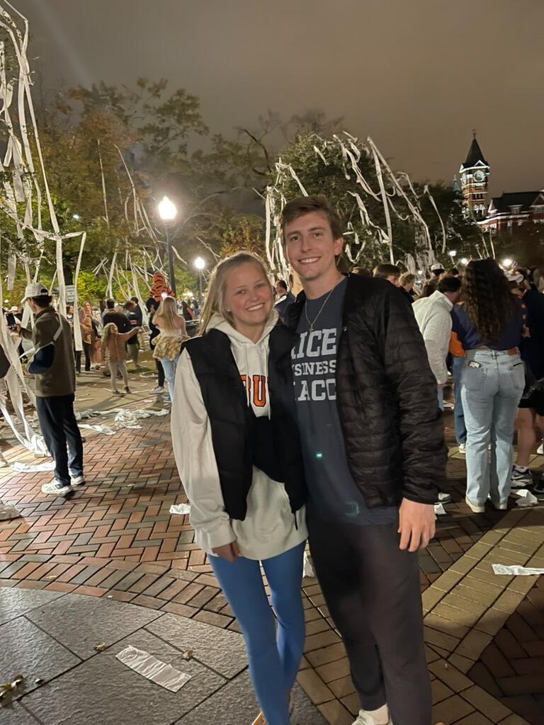Ethan's FIRST Toomer's Corner roll! War Eagle!