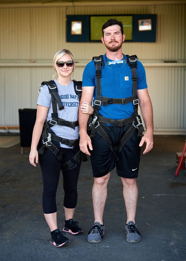 Went skydiving together