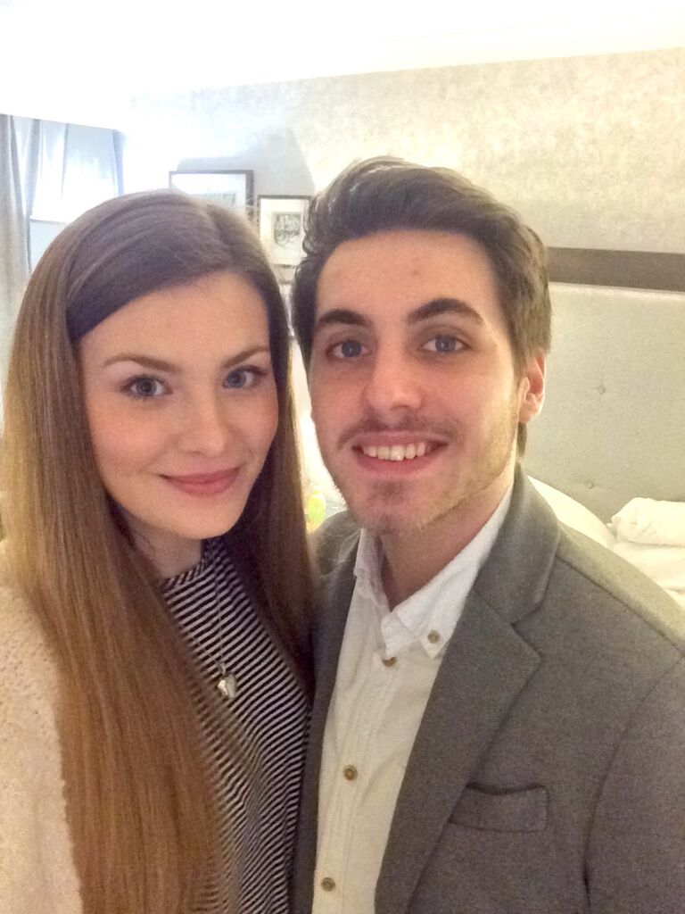 We met in the first week at university, and lived in the same block of Halls, cam on the bottom floor and myself on the top floor. Started dating 5 months later. 
