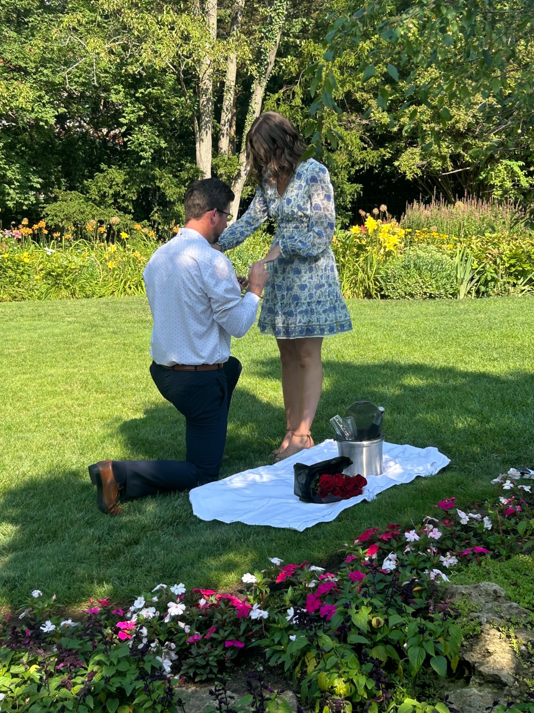 Eight year dating anniversary and the BEST DAY EVER. Austin asked Olivia to marry him at Smith Memorial Gardens.