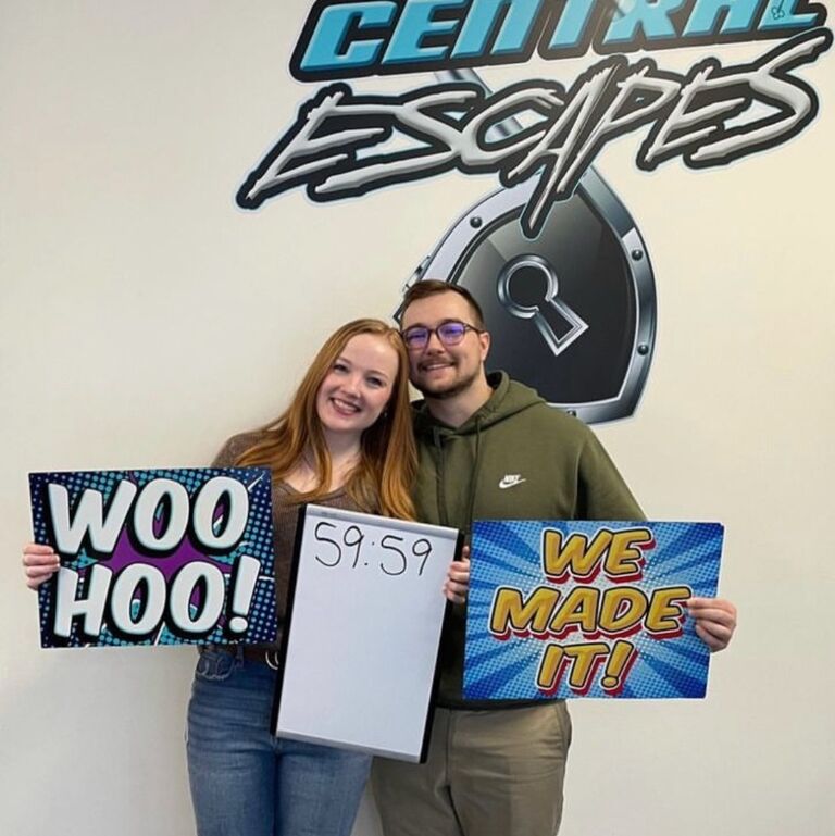 A little winter getaway to a cabin in Mount Pleasant where we won an escape room with one second to spare!