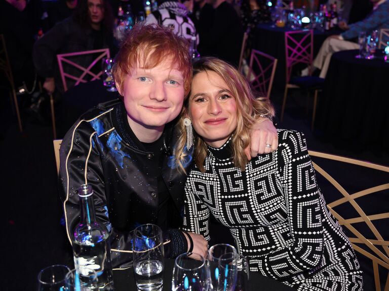  Ed Sheeran and Cherry Seaborn during The BRIT Awards 2022