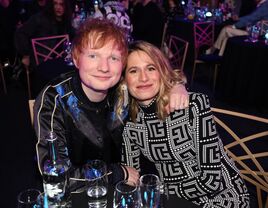  Ed Sheeran and Cherry Seaborn during The BRIT Awards 2022