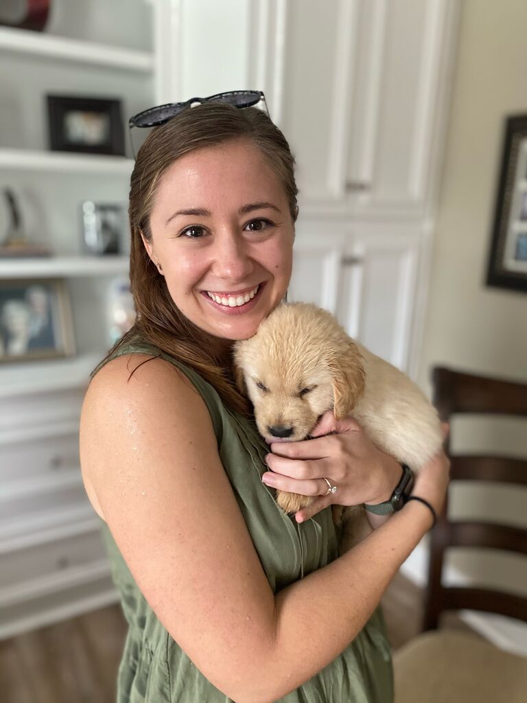 The day we met Bailey (and the same day we became engaged!)