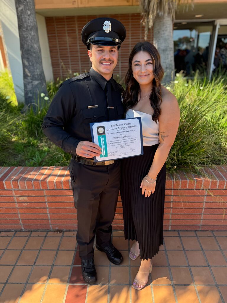 Anthony Graduates Paramedic School! 