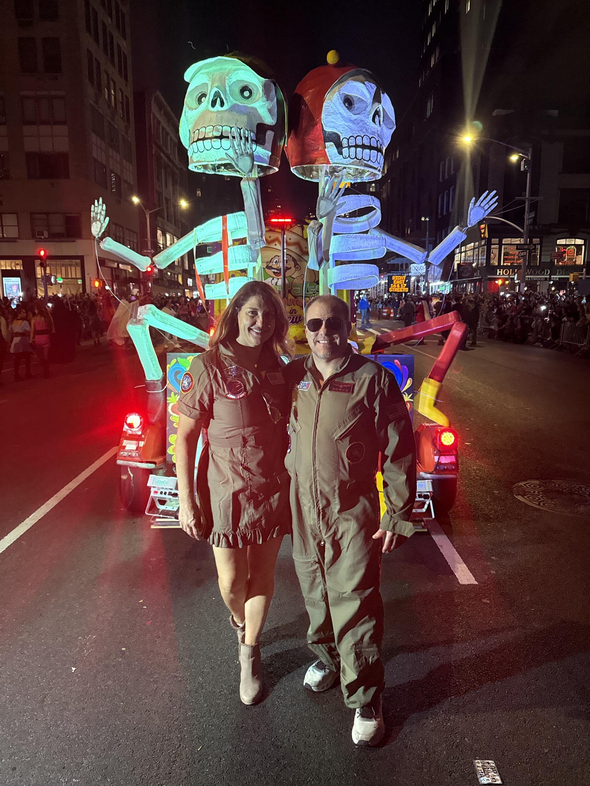 Maverick (Natalie) and Goose (Richard, of course ;), in the New York City Halloween Parade