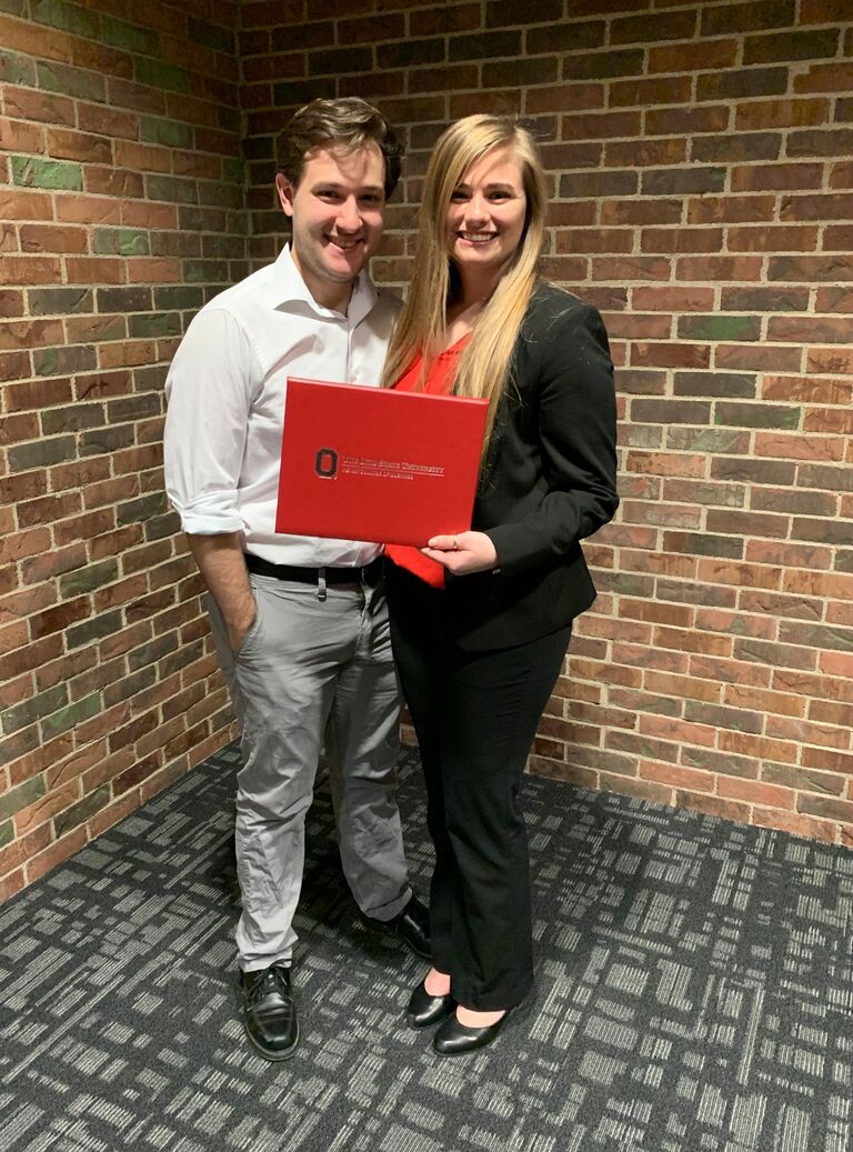 Lexie's first Pace Setter Ceremony at OSU during her junior year.