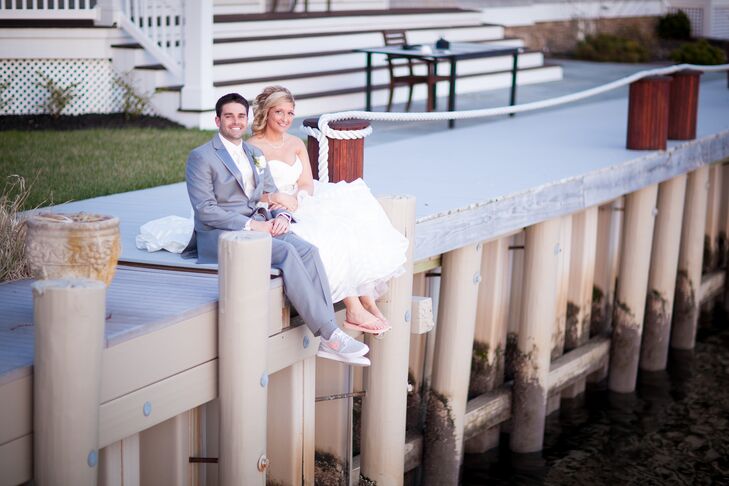groom with sneakers